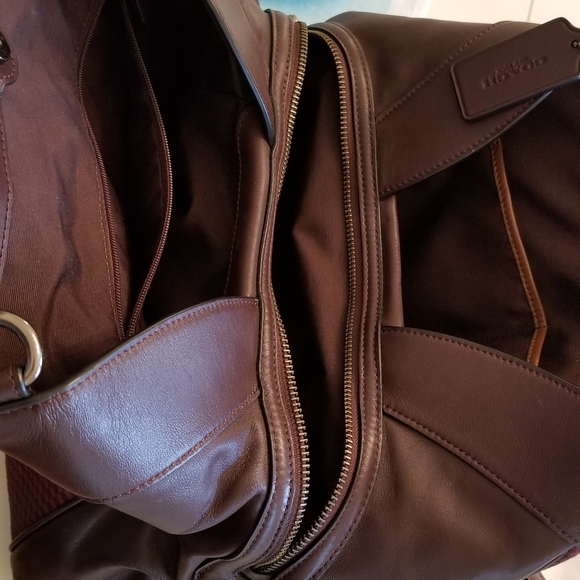 Coach purse- burgundy and brown - Picture 5 of 6